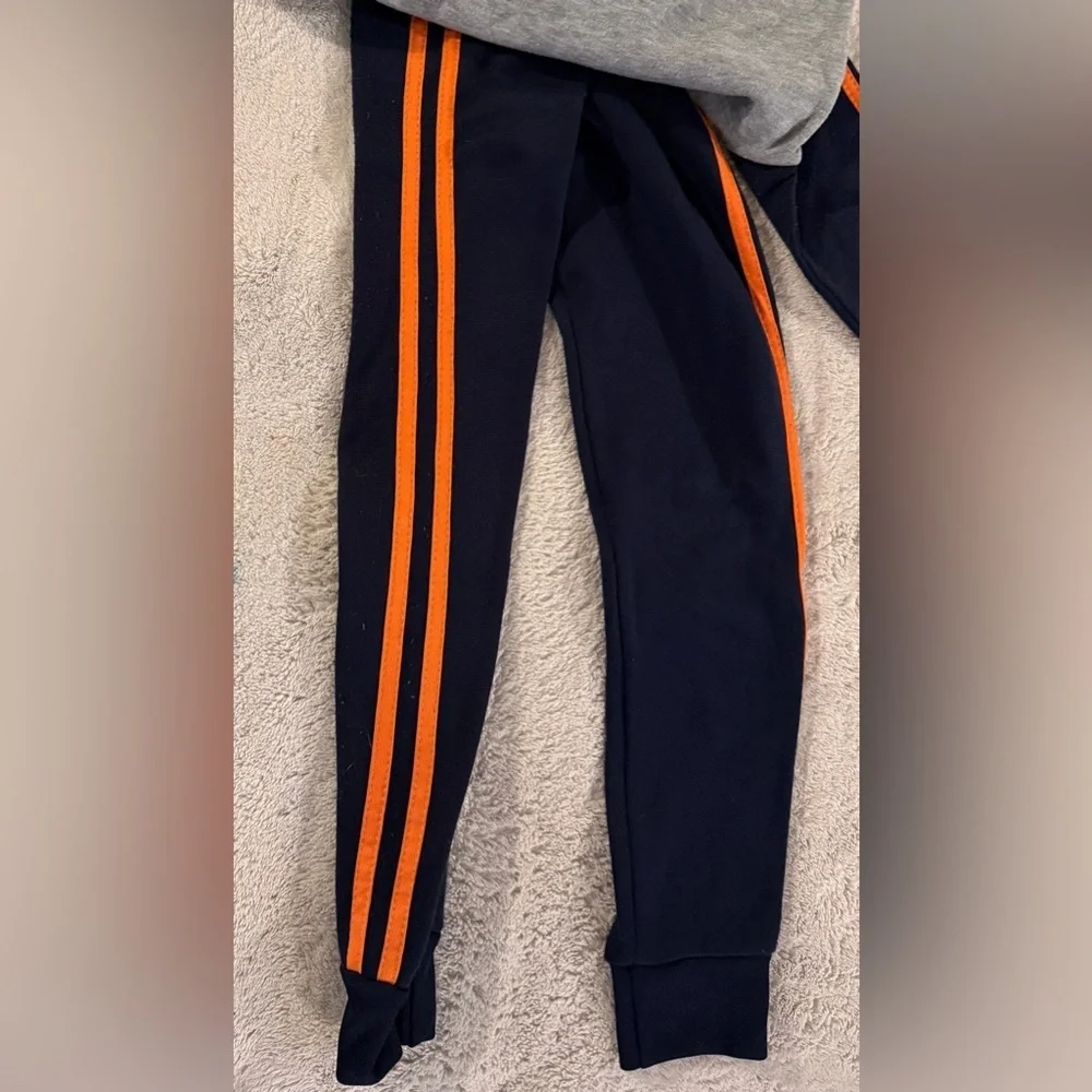 Kids' Blue and Gray Football Hoodie Set